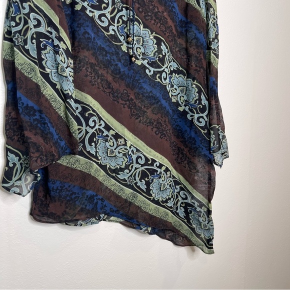 Michael Taylor Flowy Forest Fairy Whimsigoth asymmetric hem bell sleeves Y2K - Picture 6 of 9